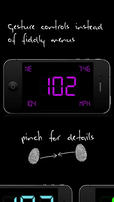 Captures d'écran de SpeedGlow Speedometer - Gesture Controlled Speedo