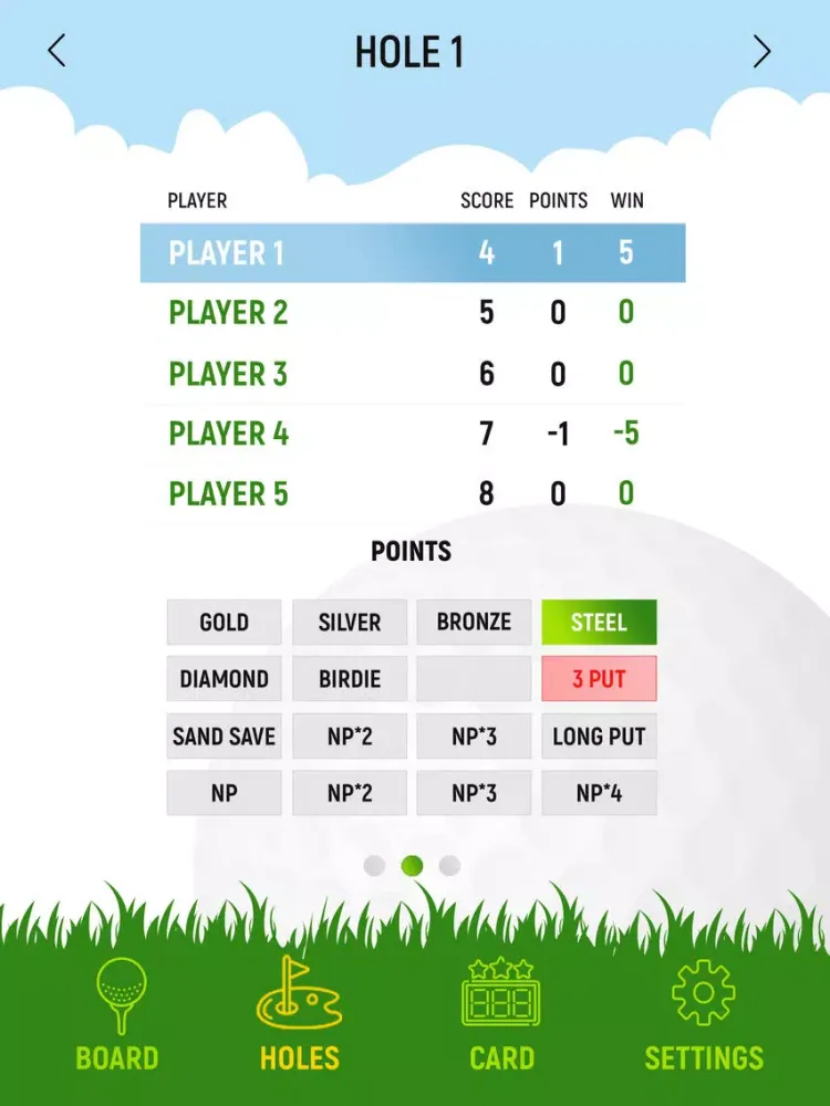 Tangkapan skrin GOLGOLF iPad 