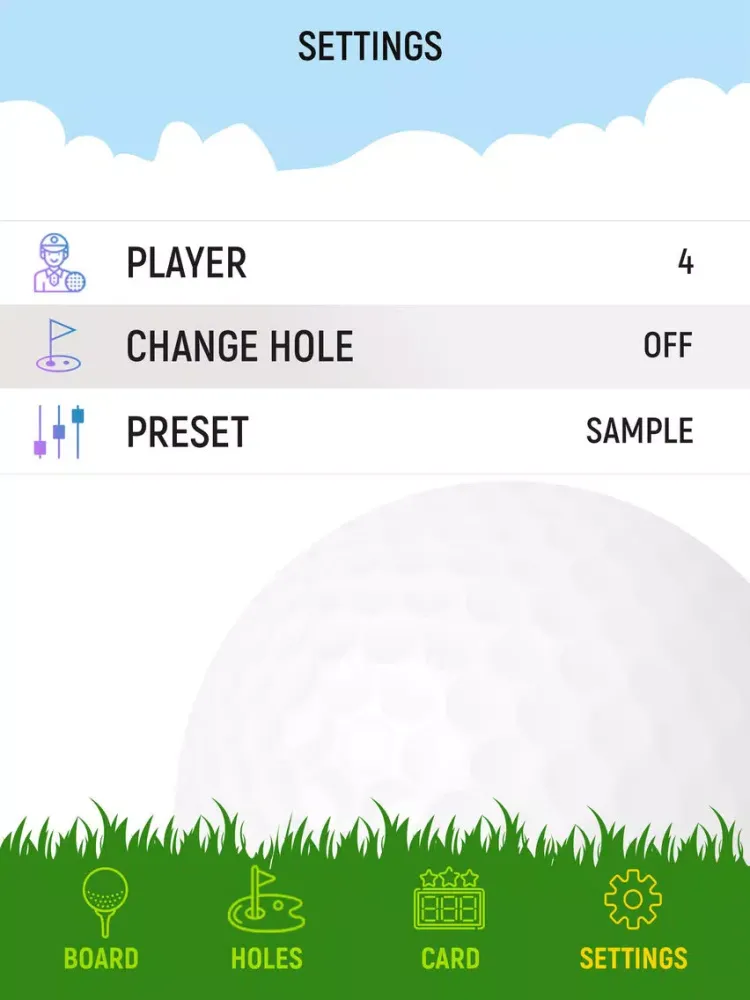 Tangkapan skrin GOLGOLF iPad 