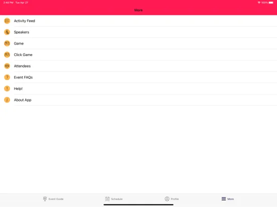 CHG Healthcare Events iPad  Screenshots