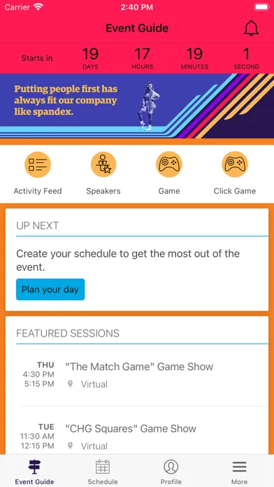 CHG Healthcare Events Screenshots