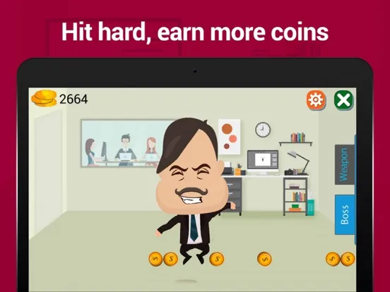 Скриншоты Hit the boss, Virtual game to beat the superior, smash him and be relaxed iPad 