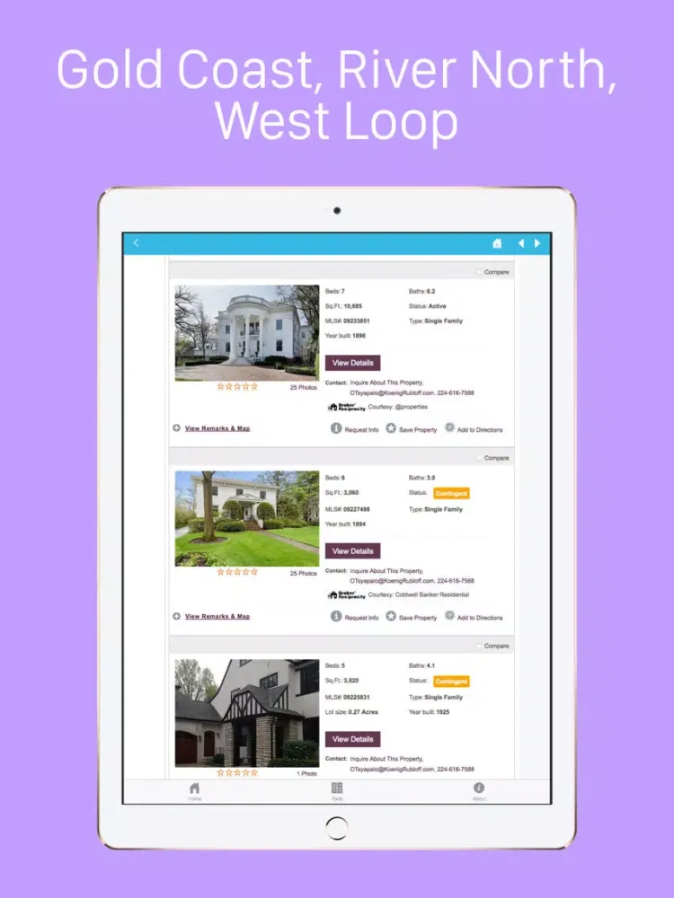 Chicago Apartment Finder - Apartments for Rent in Gold Coast, River North, and West Loop iPad  Screenshots