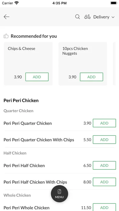 Capturas de tela do Peri Peri Chicken
