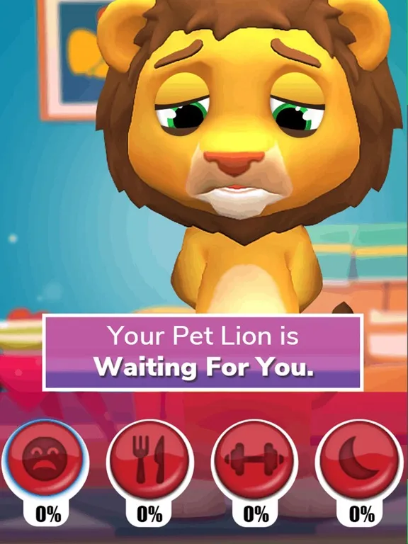 Talking Lion Virtual Pet Games iPad  스크린샷