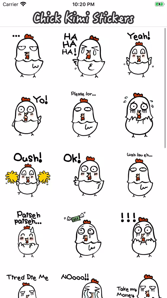 Скриншоты Chick Kimi Stickers