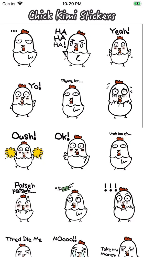 Chick Kimi Stickers স্ক্রিনশট