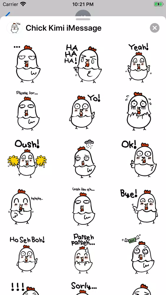 Скриншоты Chick Kimi Stickers
