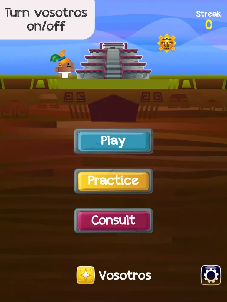 Capturas de tela do Verb Challenge Spanish iPad 
