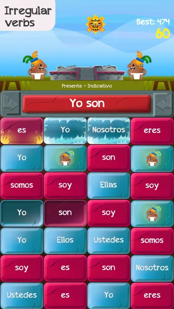 Capturas de tela do Verb Challenge Spanish