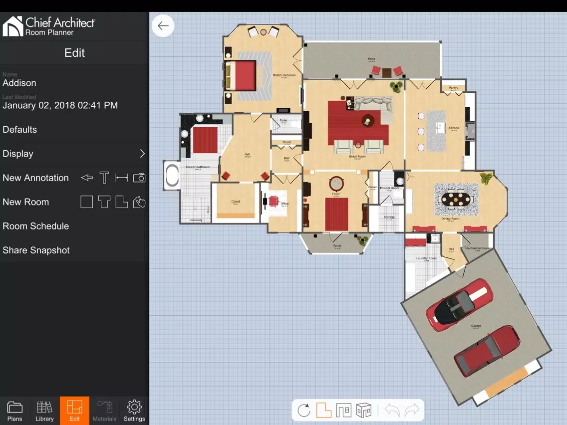 Room Planner Home Design iPad  Ekran Görüntüleri