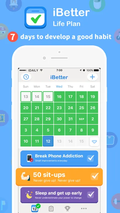 Capturas de pantalla de iBetter · Habit Tracker