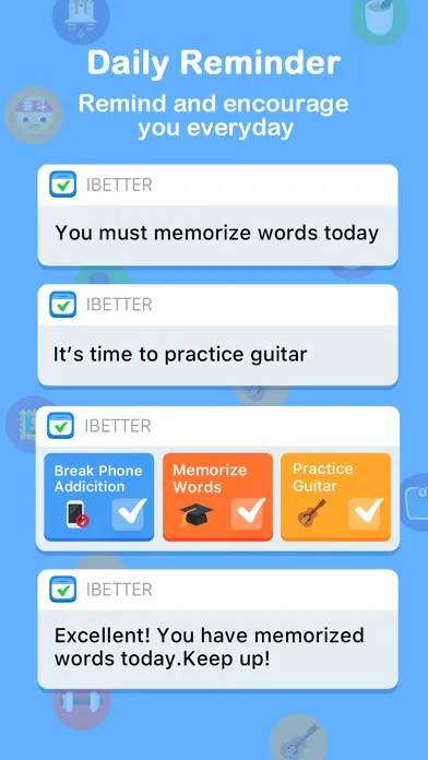 Capturas de pantalla de iBetter · Habit Tracker