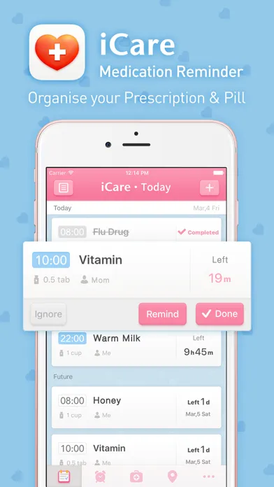 iCare · Medication Reminder应用截图