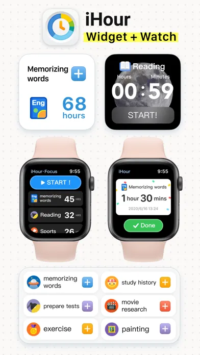 Tangkapan skrin iHour - Focus Time Tracker