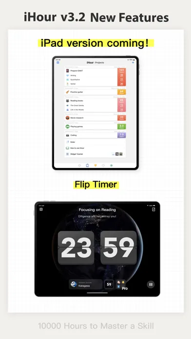 Tangkapan skrin iHour - Focus Time Tracker