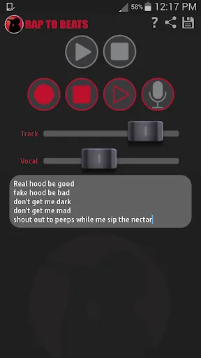 Tangkapan skrin Rap To Beats