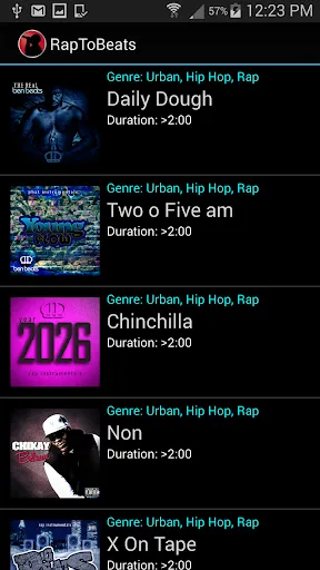 Tangkapan skrin Rap To Beats