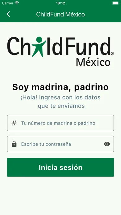 Zrzuty ekranu ChildFund México Sponsors