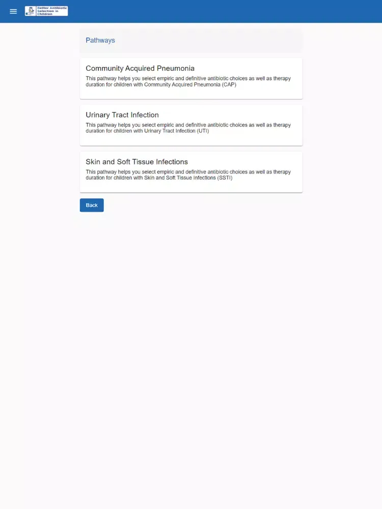 ภาพหน้าจอของ VIP BASiC Decision Aid iPad 