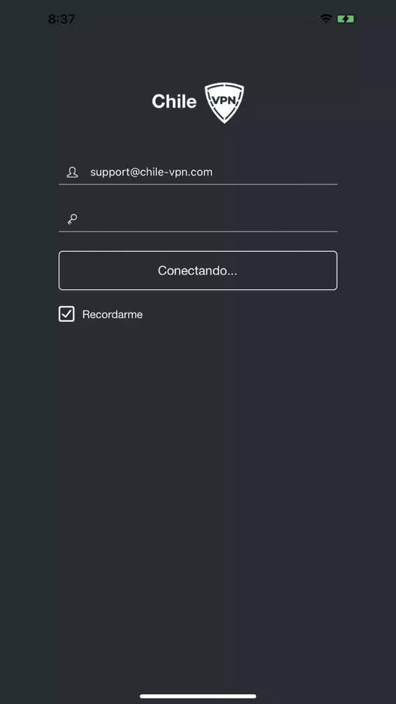 Screenshot di ChileVPN
