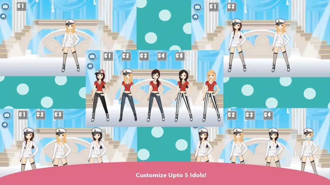 Capturas de tela do KPop Girls Dress Up