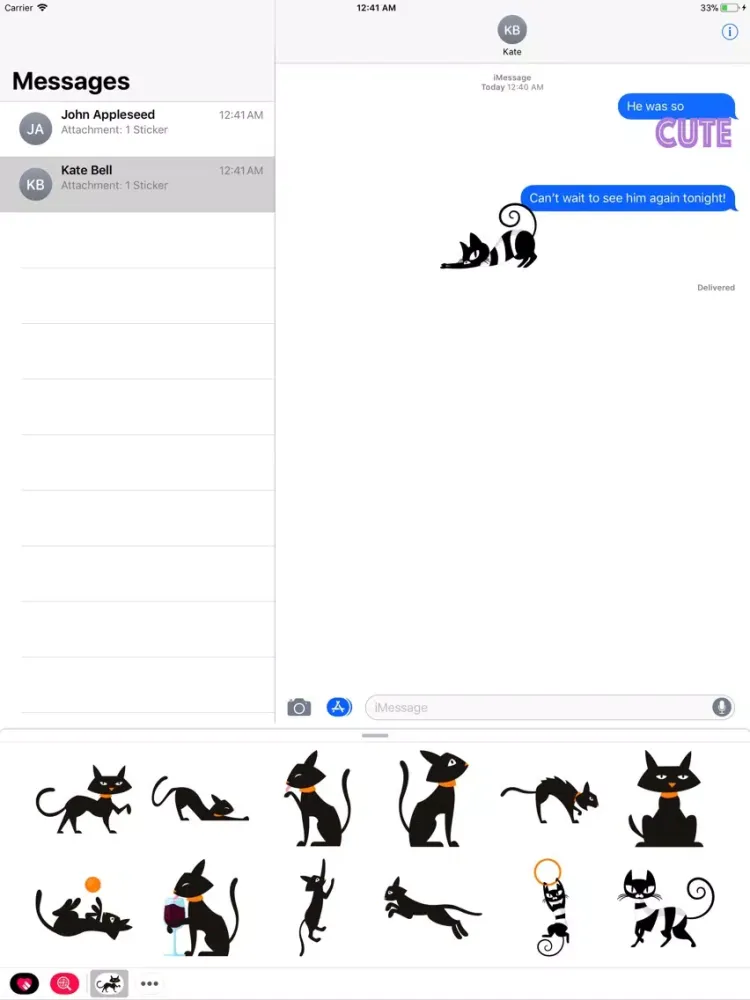 ภาพหน้าจอของ Catpack Stickers iPad 