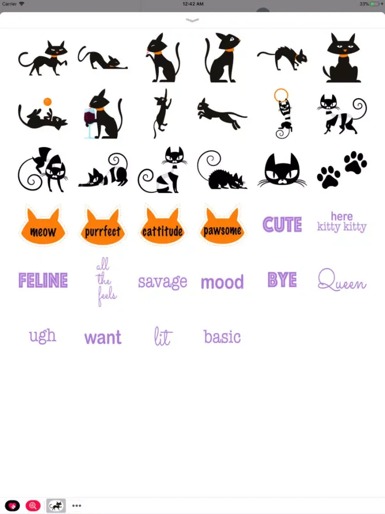 ภาพหน้าจอของ Catpack Stickers iPad 