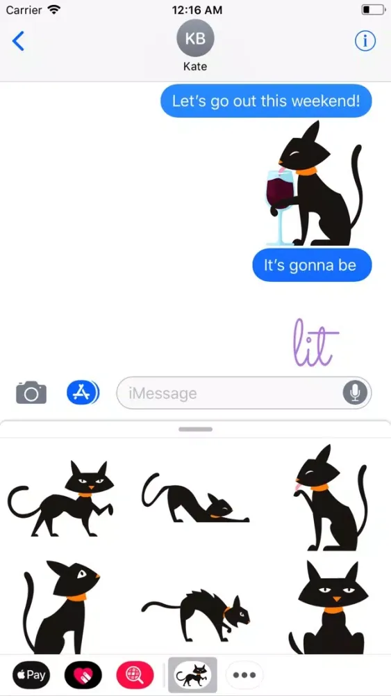 ภาพหน้าจอของ Catpack Stickers