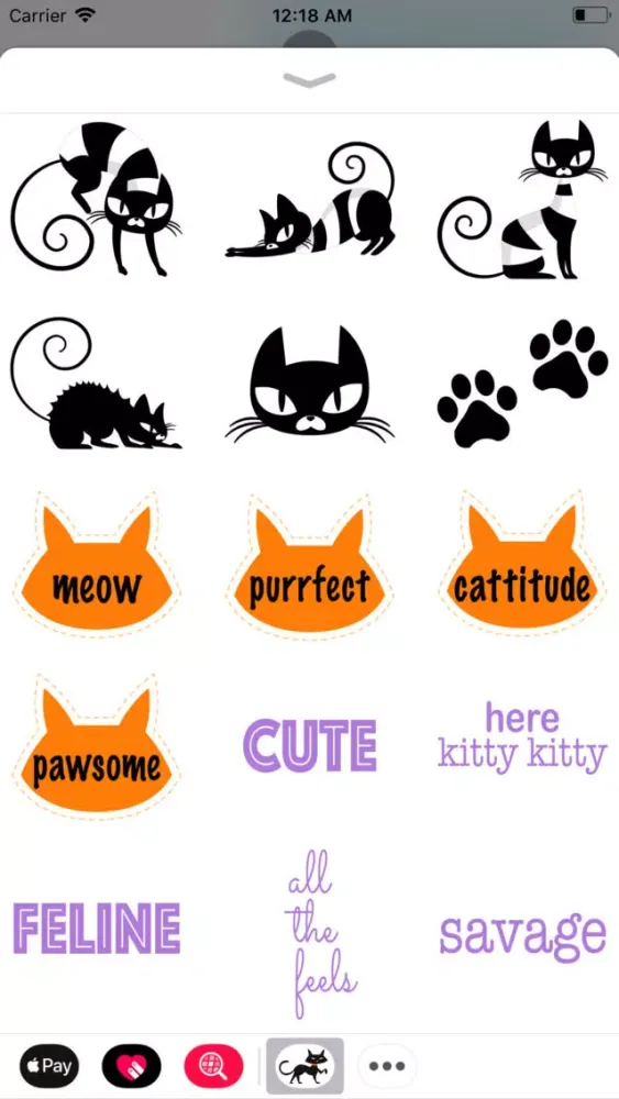 ภาพหน้าจอของ Catpack Stickers
