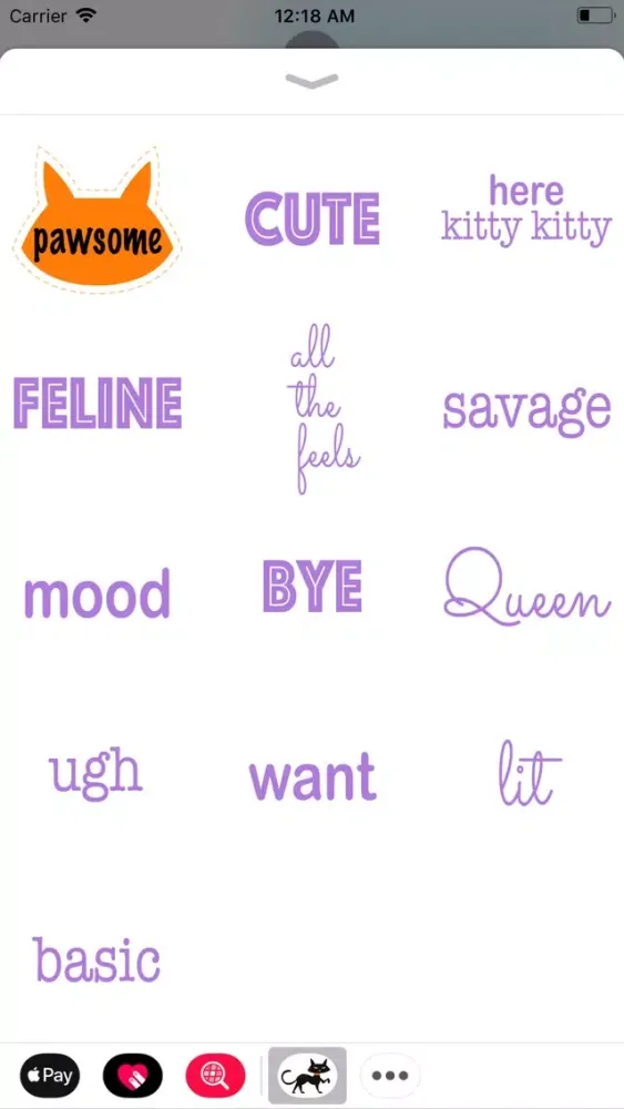 ภาพหน้าจอของ Catpack Stickers
