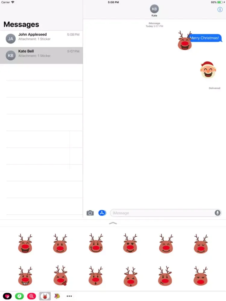 Скриншоты Christmasmoji Sticker Pack iPad 