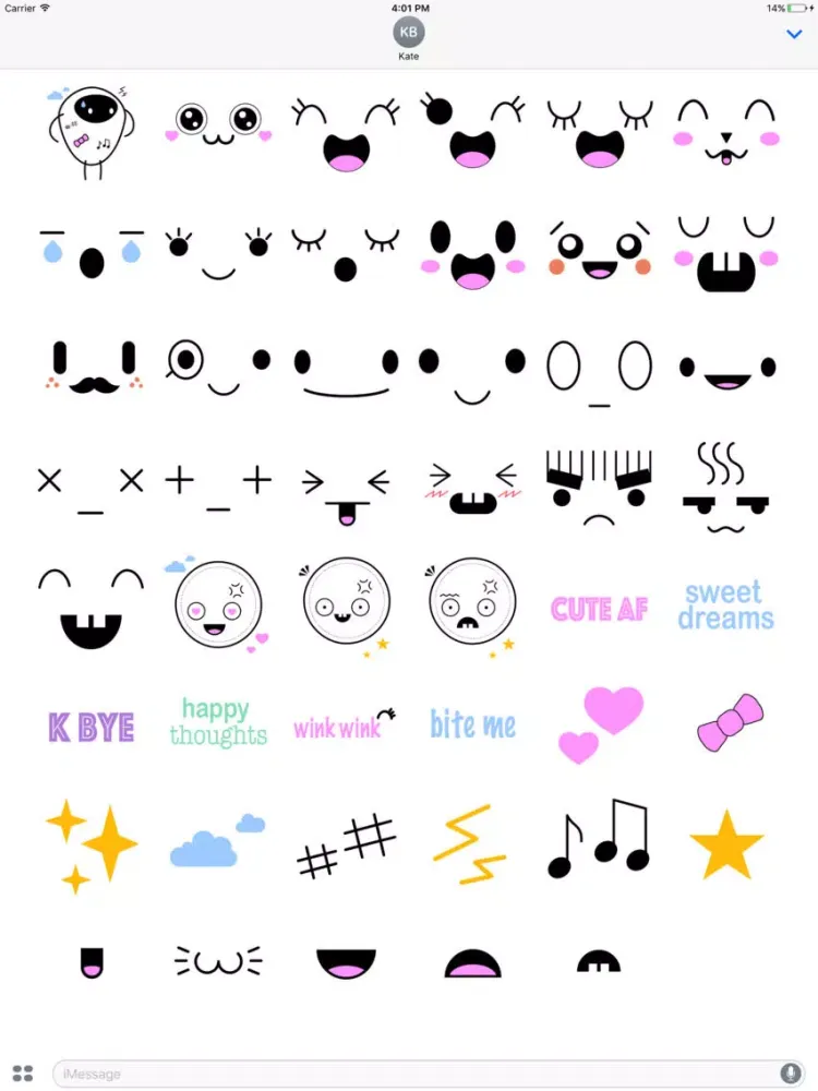 Super Kawaii Stickers iPad 应用截图