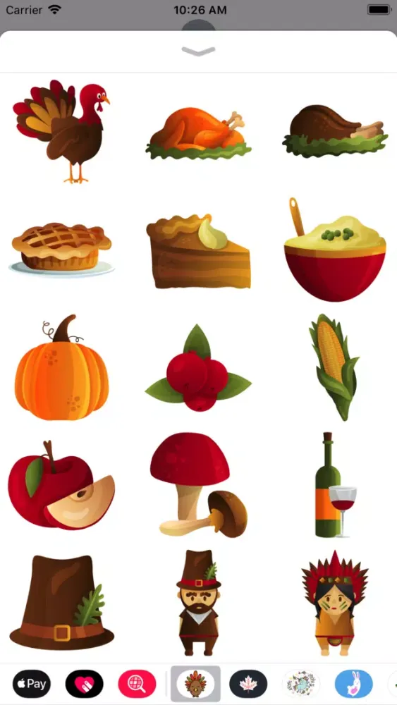 Ảnh chụp màn hình của Thanksgiving Stickers & Emoji