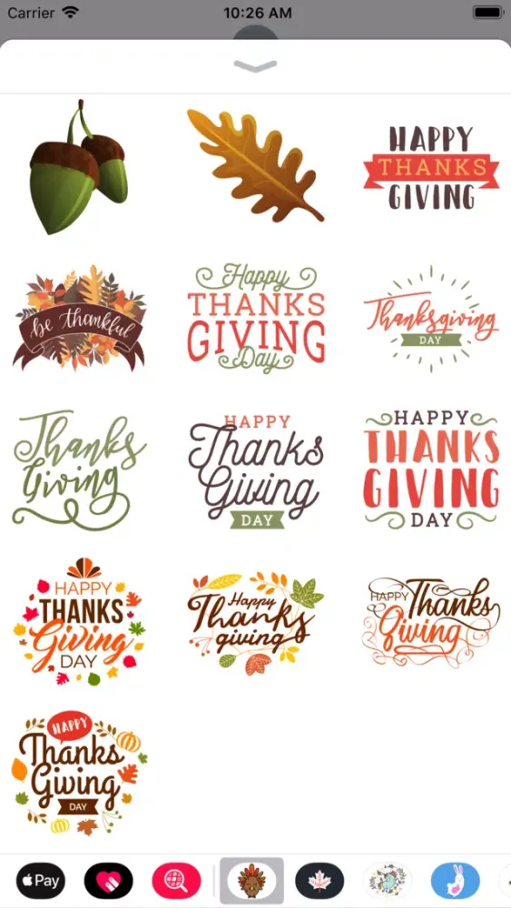Ảnh chụp màn hình của Thanksgiving Stickers & Emoji
