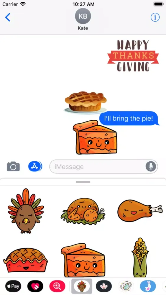 Ảnh chụp màn hình của Thanksgiving Stickers & Emoji