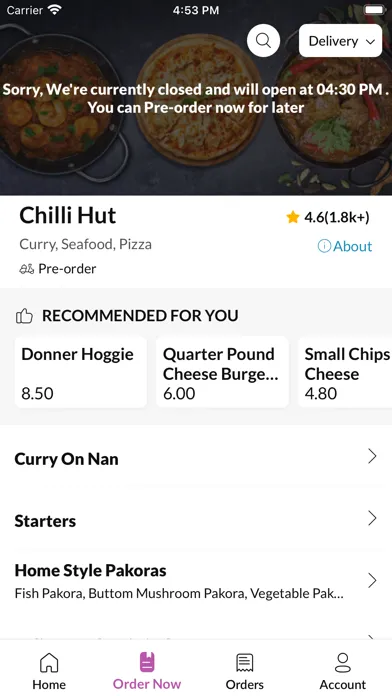 Capturas de tela do Chilli Hut Dunipace