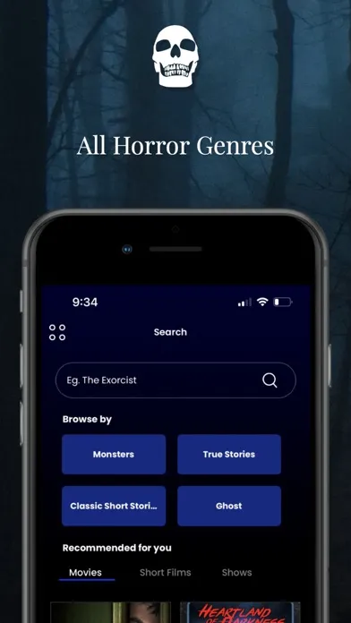 Capturas de pantalla de Chilling: Horror Movies & More