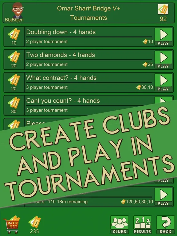 Omar Sharif Bridge Card Game iPad  Screenshots