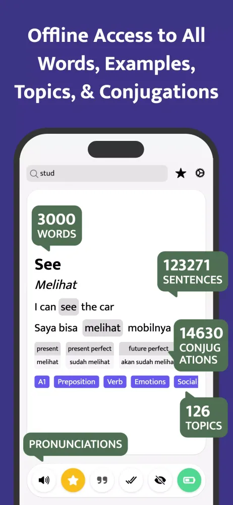 Most Common Indonesian Words Screenshots