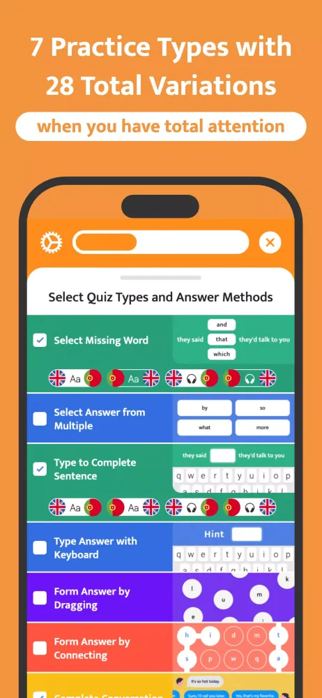 Most Common Portuguese Words Screenshots