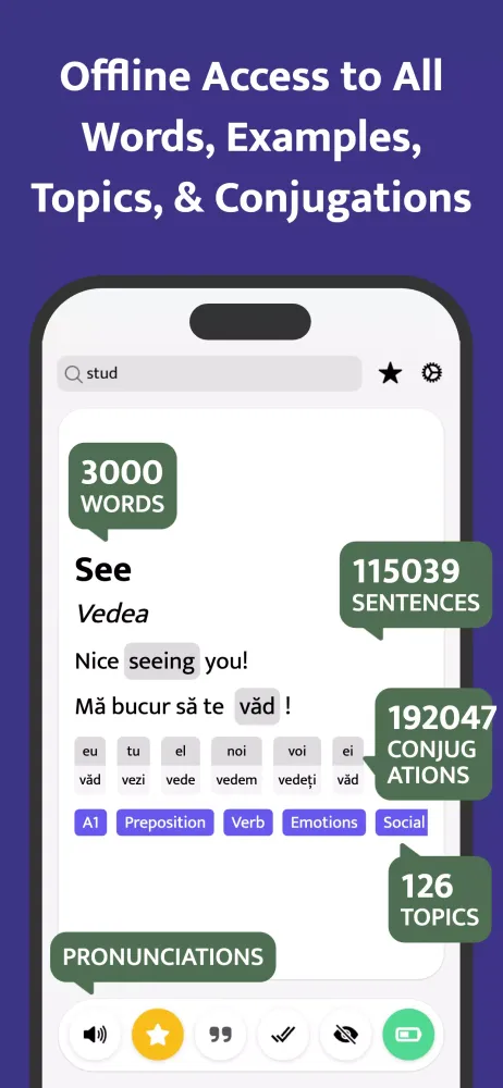 Most Common Romanian Words スクリーンショット