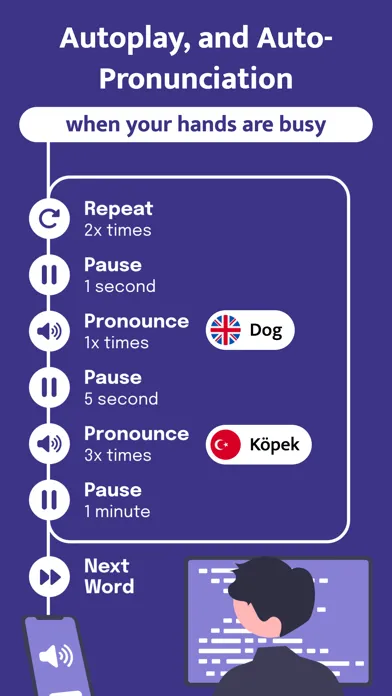 Captures d'écran de Most Common Turkish Words