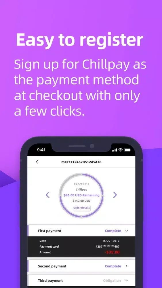 Captures d'écran de Chillpay - Buy now. Pay later.