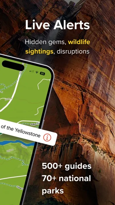 Capturas de tela do Chimani: National Parks Guide