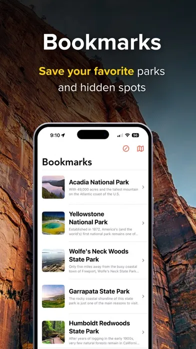 Capturas de tela do Chimani: National Parks Guide