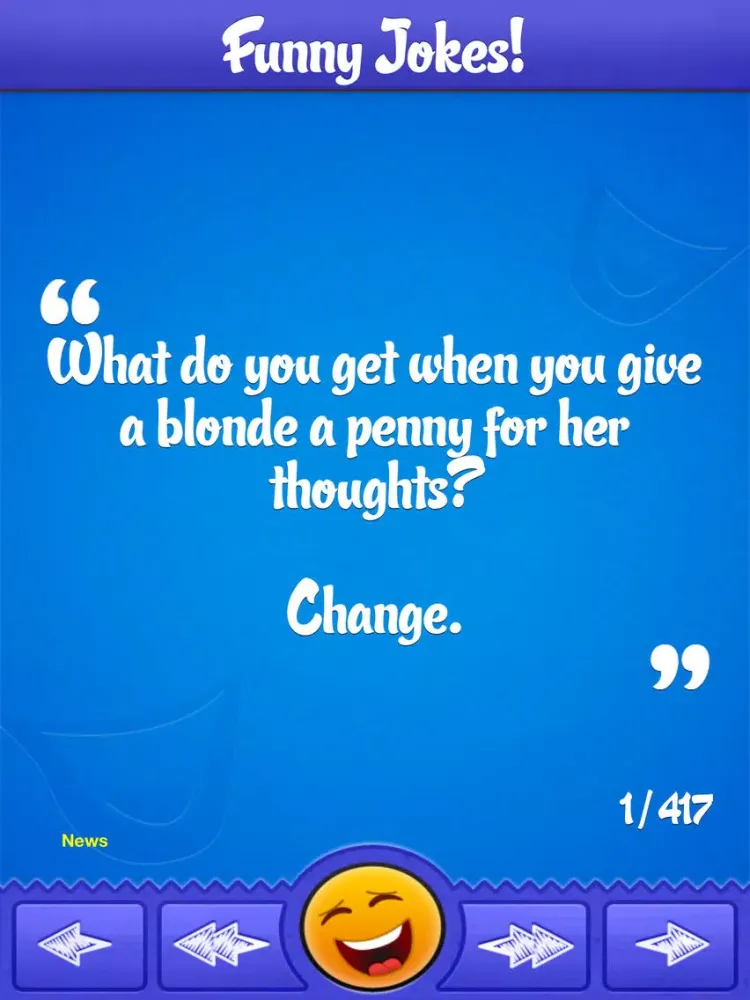 Funny Jokes - Blonde, Pirate, and Yo momma jokes! iPad  Screenshots