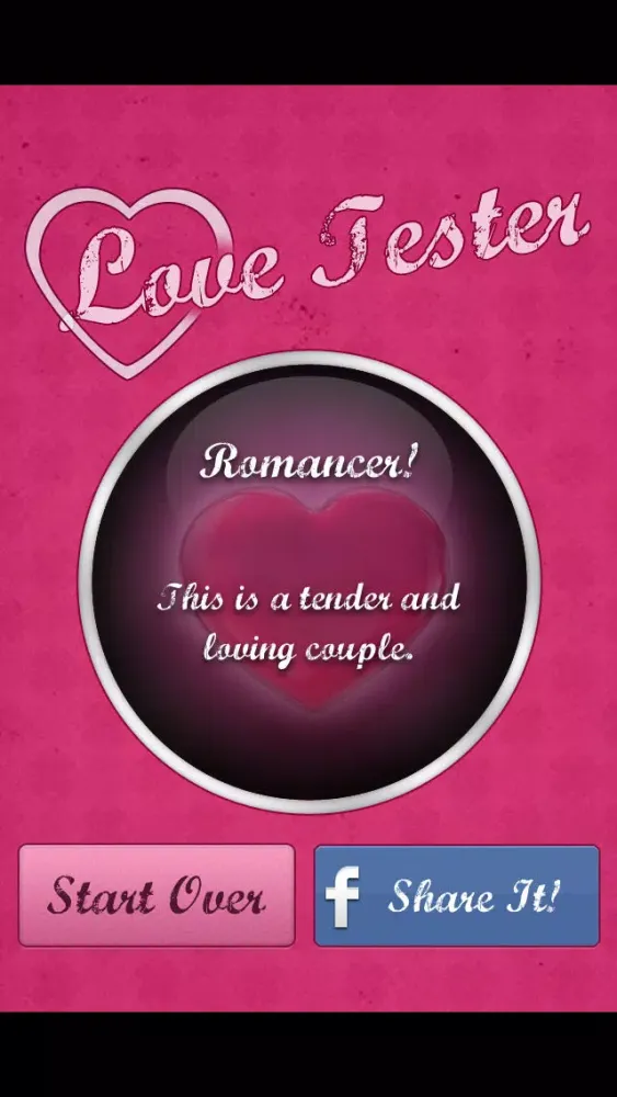 Tangkapan skrin Love Tester!