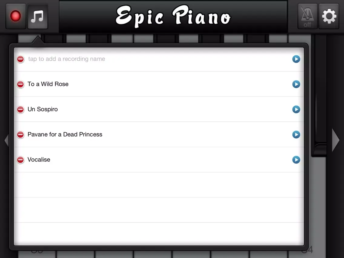 Epic Piano iPad  Screenshots