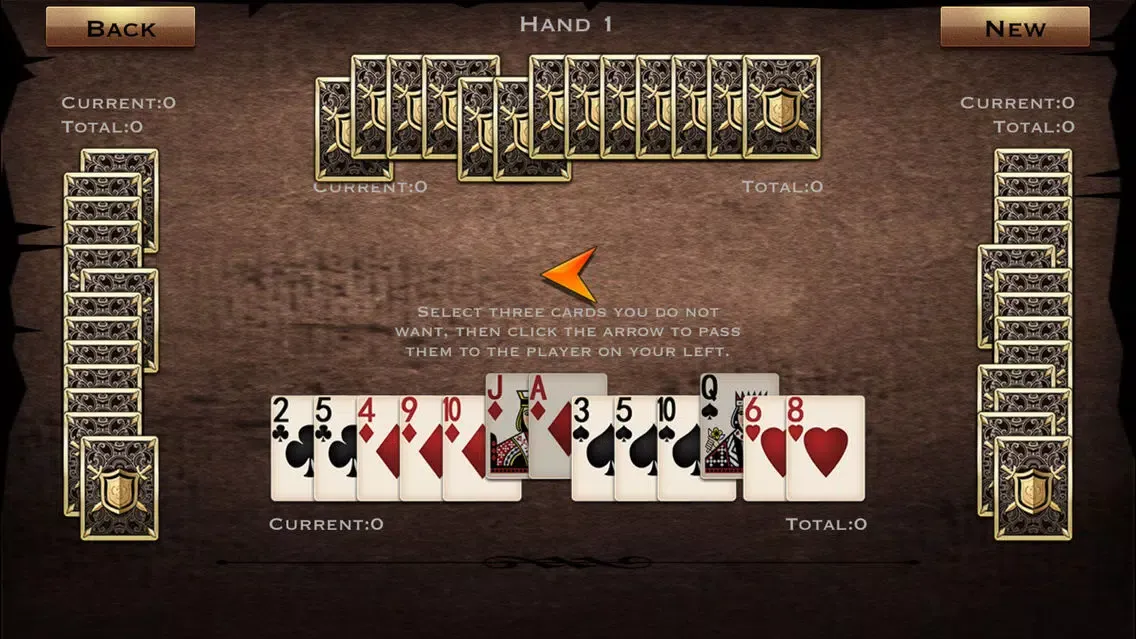 Capturas de tela do Hearts iPhone edition